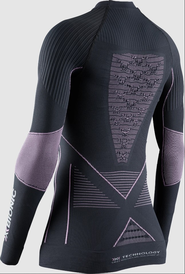 Превью Термобелье Термофутболка X-BIONIC Energy Accumulator 4.0 Round Neck LG SL Women Charcoal/Magnolia