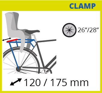 Превью  Велокресло детское BELLELLI Tuv Pepe (4) Чёрный на багажник 22 кг