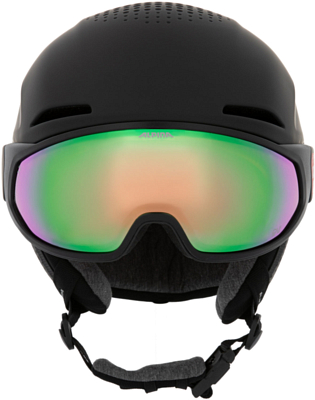 Превью  Шлем горнолыжный ALPINA Alto Qv Black Matt/Cobalt Geen (A9237-32)