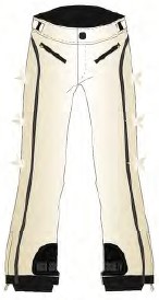 Превью  Брюки горнолыжные HIGH SOCIETY Jil Nebula Cream