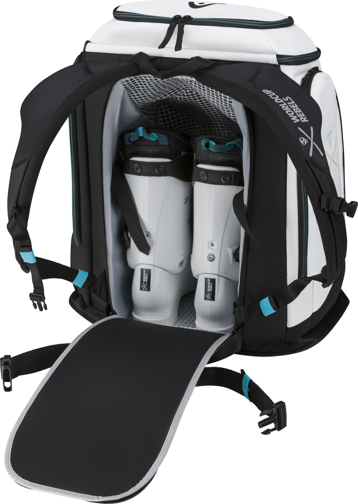 Превью Рюкзак горнолыжный для вещей HEAD Rebels Racing Backpack S 70 L Black/White/Speed Blue (383044)
