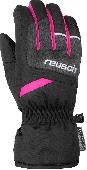 Перчатки горнолыжные REUSCH Bennet R-Tex XT Junior Black/Black Melange/Pink Glo