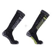 Носки горнолыжные SALOMON S/Access 2-pack Black/Ebony - Black/Sulphur Spring