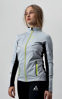Превью Женская лыжная куртка Куртка лыжная FISCHER Softshell Light W Серый