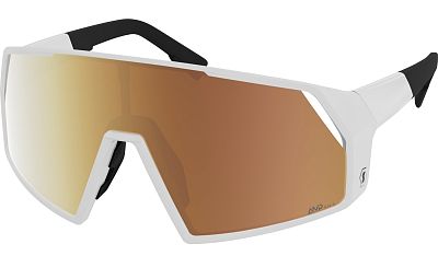 Превью Велоочки Велоочки SCOTT Pro Shield LS White, Линзы: AMP Gold Chrome (289231-0196374)