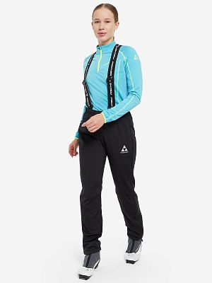 Превью Женские лыжные брюки Брюки лыжные FISCHER Softshell Light W Чёрный
