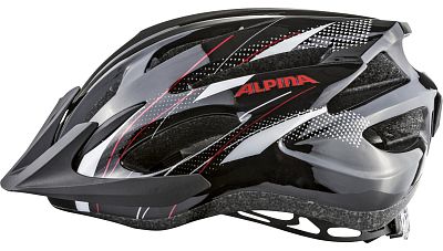 Превью Шлем велосипедный Шлем велосипедный ALPINA MTB 17 Black/White/Red Gloss