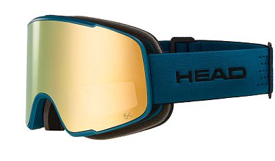 Превью Горнолыжная маска для солнечной погоды Маска горнолыжная HEAD Horizon 2.0 5K + Spare Lens Petrol/Gold (391243)