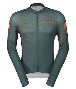 Превью Велоджерси с длинным рукавом SCOTT RC Pro Aruba Green/Braze Orange