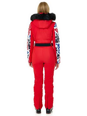 Превью Женский горнолыжный комбинезон Комбинезон горнолыжный POIVRE BLANC W24-0831-WO Print Scarlet Red