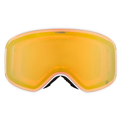 Превью  Маска горнолыжная ALPINA Slope Q White/Gold Matt/Gold (A7296811)