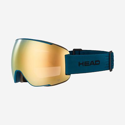 Превью Горнолыжная маска для солнечной погоды Маска горнолыжная HEAD Magnify 5K + Spare Lens Petrol/Gold (390843)