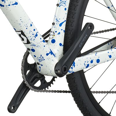 Превью Карбоновый гравийный велосипед Велосипед SCOTT Addict Gravel 30 (2026) White/Splatter Blue