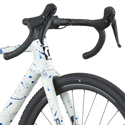 Превью Карбоновый гравийный велосипед Велосипед SCOTT Addict Gravel 30 (2026) White/Splatter Blue