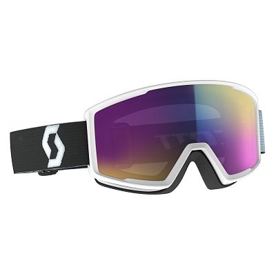Превью Горнолыжная маска Маска горнолыжная SCOTT Factor Pro Team White/Black/Enhancer Teal Chrome (283567-7068315)