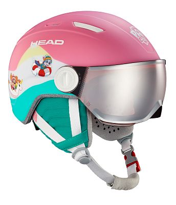 Превью Детский горнолыжный шлем Шлем горнолыжный HEAD Maja Visor Paw (328163)