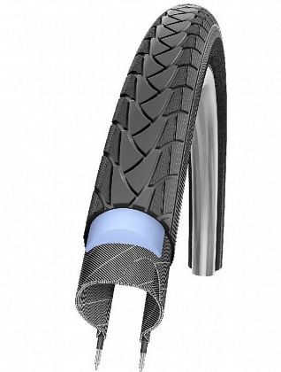 Велопокрышка SCHWALBE Marathon Plus 28"/700B Perfomance TwinSkin SmartGuard Сталь 