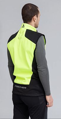 Превью  Жилет лыжный FISCHER Softshell Warm Черный/Лимонный