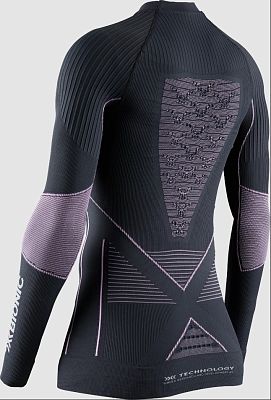 Превью Термобелье Термофутболка X-BIONIC Energy Accumulator 4.0 Round Neck LG SL Women Charcoal/Magnolia
