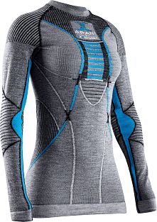 Превью Термобелье Термофутболка X-BIONIC Apani 4.0 Merino Round Neck LG SL Wmn Black/Grey/Turquoise