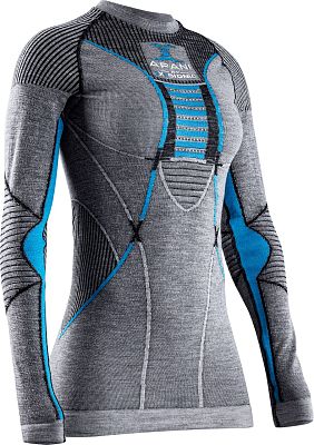 Превью Термобелье Термофутболка X-BIONIC Apani 4.0 Merino Round Neck LG SL Wmn Black/Grey/Turquoise