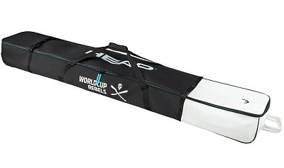 Превью  Чехол для горных лыж на колесах HEAD Rebels Double Skibag 203 см Black/White/Speed Blue (383025)
