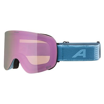 Превью Горнолыжная маска ALPINA Penken Q-Lite Smoke Blue Matt/Rose (A7299881)