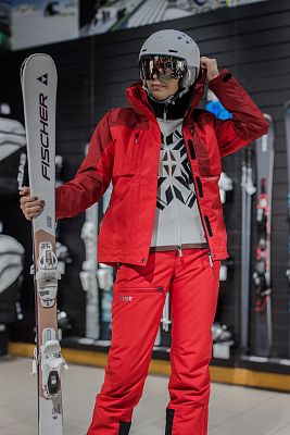 Превью Женская горнолыжная куртка Куртка горнолыжная VIST Crystal Stone Truered