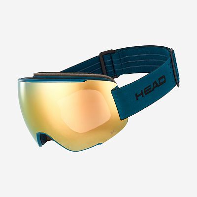 Превью Горнолыжная маска для солнечной погоды Маска горнолыжная HEAD Magnify 5K + Spare Lens Petrol/Gold (390843)