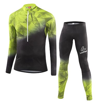 Превью Лыжный комбинезон Комбинезон лыжный LOEFFLER Worldcup Black/Light Green