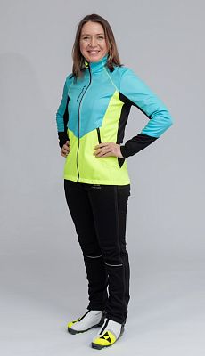 Превью  Куртка лыжная FISCHER Softshell Warm W Бирюзовый