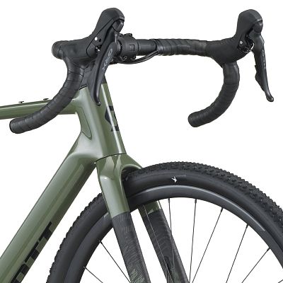 Превью Карбоновый гравийный велосипед Велосипед SCOTT Addict Gravel 40 (2026) Wenge Green
