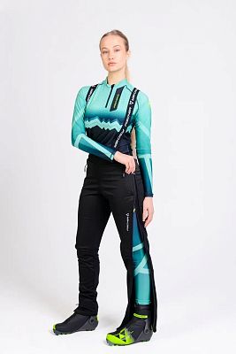 Превью Женские лыжные брюки Брюки лыжные FISCHER Softshell Warm W Чёрный