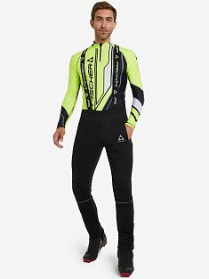 Превью Мужские лыжные брюки FISCHER Softshell Warm Чёрный