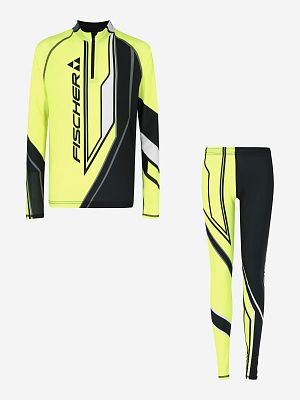 Превью  Комбинезон лыжный FISCHER Nordic Jr Черный/Лимонный