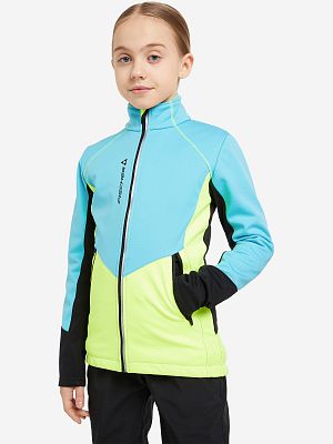 Превью Лыжная куртка Куртка лыжная FISCHER Softshell Warm Jr Бирюзовый