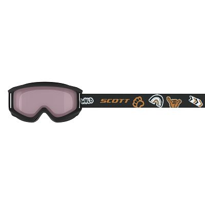 Превью Горнолыжная маска уменьшенного размера Маска горнолыжная SCOTT Junior Agent Black/Orange/Enhancer (271829-1009004)