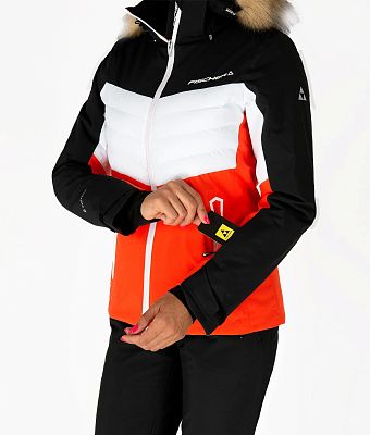 Превью Женская горнолыжная куртка Куртка горнолыжная FISCHER Alpbach Red Tomato