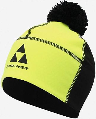 Превью Лыжная шапочка Шапка лыжная FISCHER Softshell Черный/Лимонный
