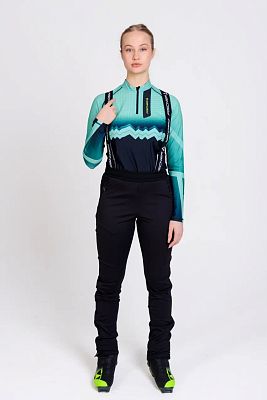 Превью Женские лыжные брюки Брюки лыжные FISCHER Softshell Light W Чёрный