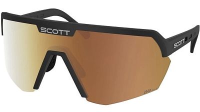 Превью  Велоочки SCOTT Sport Shield LS Black Matt, Линзы: AMP Gold Chrome (289233-0001374)