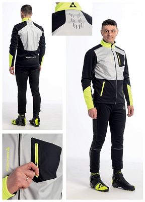 Превью Куртка лыжная FISCHER Softshell Warm Черный/Серый