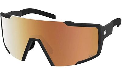 Превью Велоочки Велоочки SCOTT Shield Compact LS Black, Линзы: AMP Gold Chrome (289234-0001374)