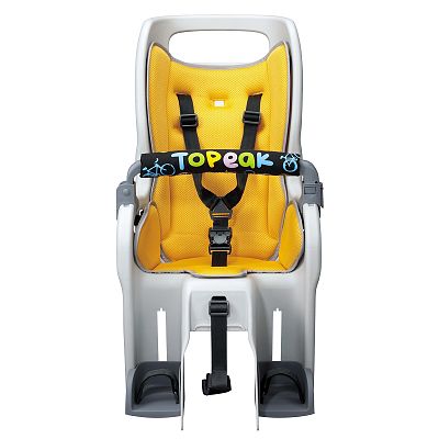 Превью  Велокресло детское TOPEAK BabySeat II Серый/Желтый на багажник 22 кг (с багажником на 29") (TCS2207)