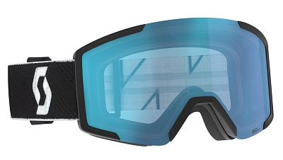 Превью  Маска горнолыжная SCOTT Shield Black White/Aurora Green Chrome (277837-1007371)