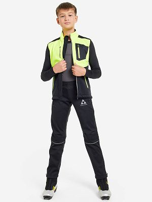 Превью  Жилет лыжный FISCHER Softshell Junior Черный/Лимонный