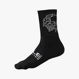 Превью Носки велосипедные ALE Skull Black