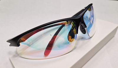 Превью  Очки лыжные KV+ Vertical Black, Линзы: Радужная прозрачная, Синяя (SG13.12)