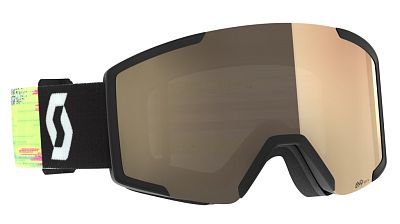 Превью Фотохромная горнолыжная маска Маска горнолыжная SCOTT Shield LS Black Neon Yellow/Bronze Chrome (277836-4755245)