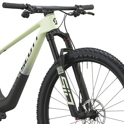 Превью Двухподвесный велосипед Велосипед SCOTT Spark RC Team (2027) Cream Green/Carbon Black